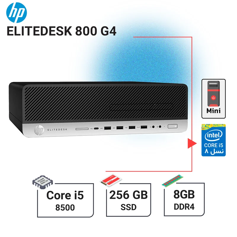 کیس استوک HP Desktop G4 i5 مینی سایز